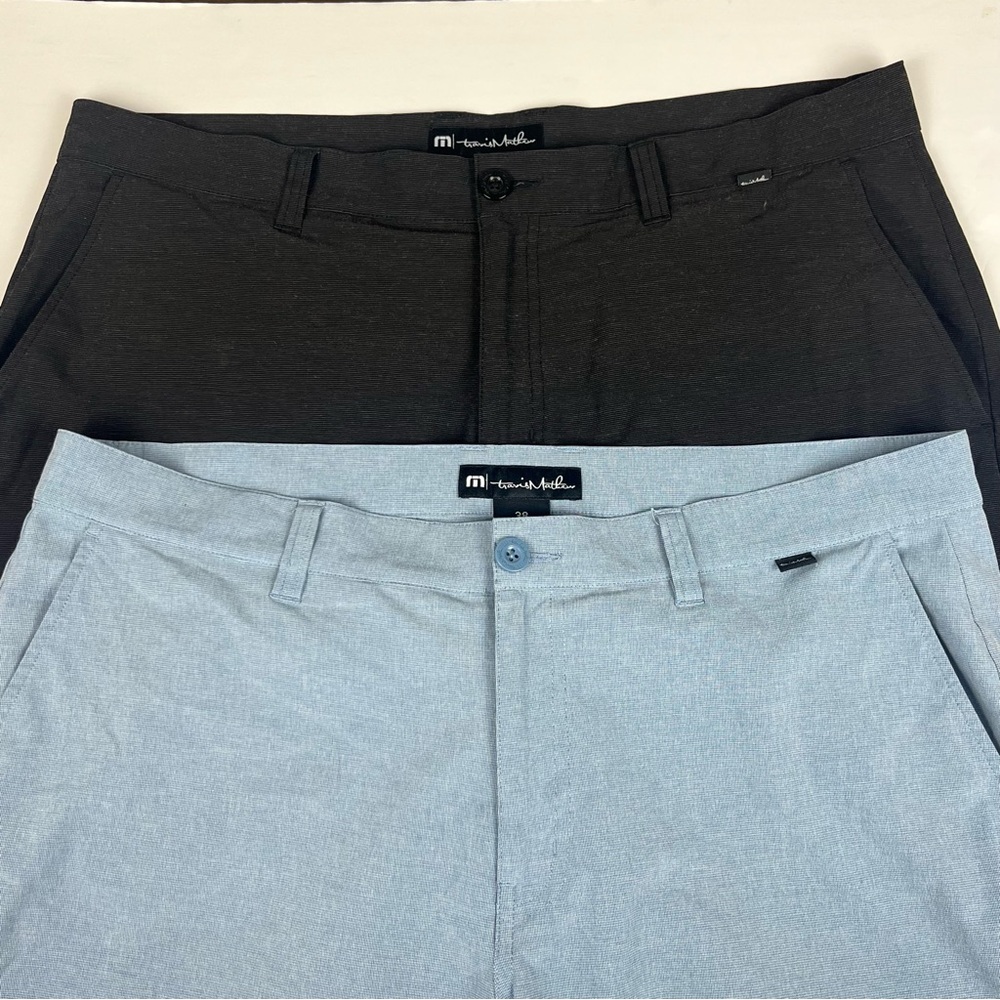 Lot of 2 Travis Mathew Men's Golf Shorts Size 38 Blue Performance Casual